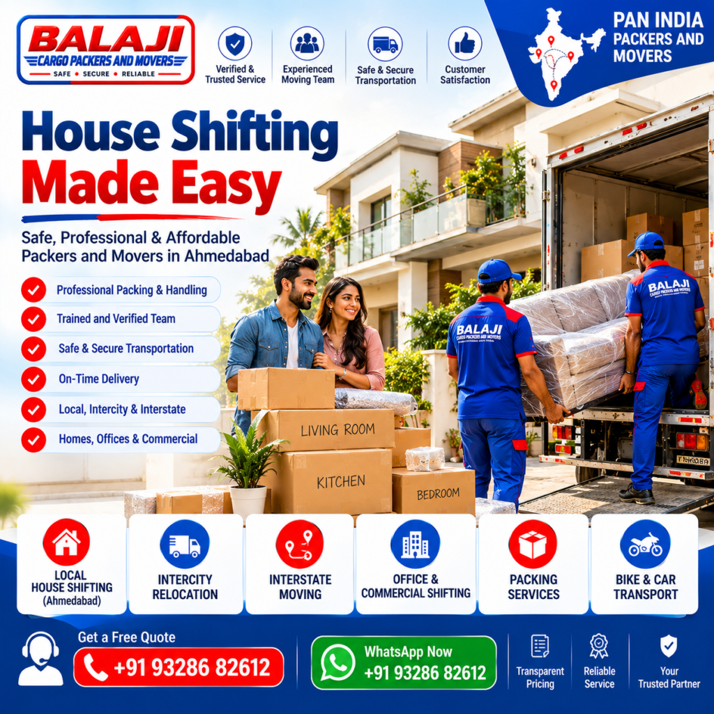 Balaji Cargo Packers and Movers Ahmedabad Website